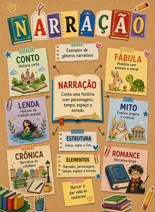 kit-cartaz-papel-kraft-tipologias-textuais 1 Painel Narração